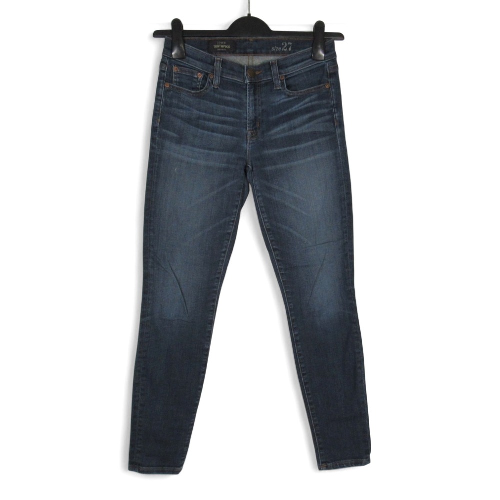 J. CREW Stretch Denim TOOTHPICK SKINNY LEG Low-Rise 5-POCKET Jeans Sz 27